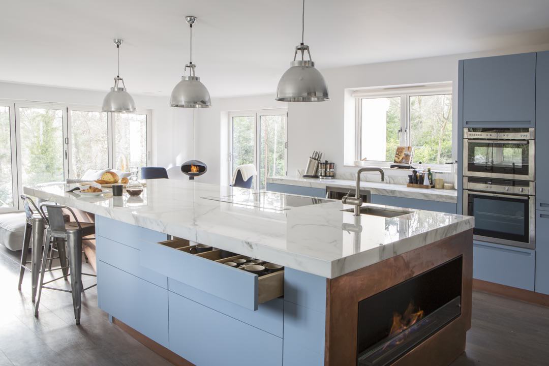 Striking Blue & Copper Kitchen features in Property Price Advice