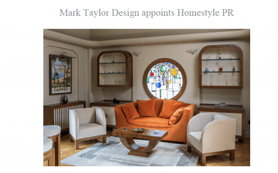 Mark Taylor Design appoints Homestyle PR