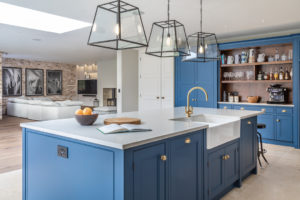 London Residential Project – Blue In-frame Bespoke Kitchen - MTD